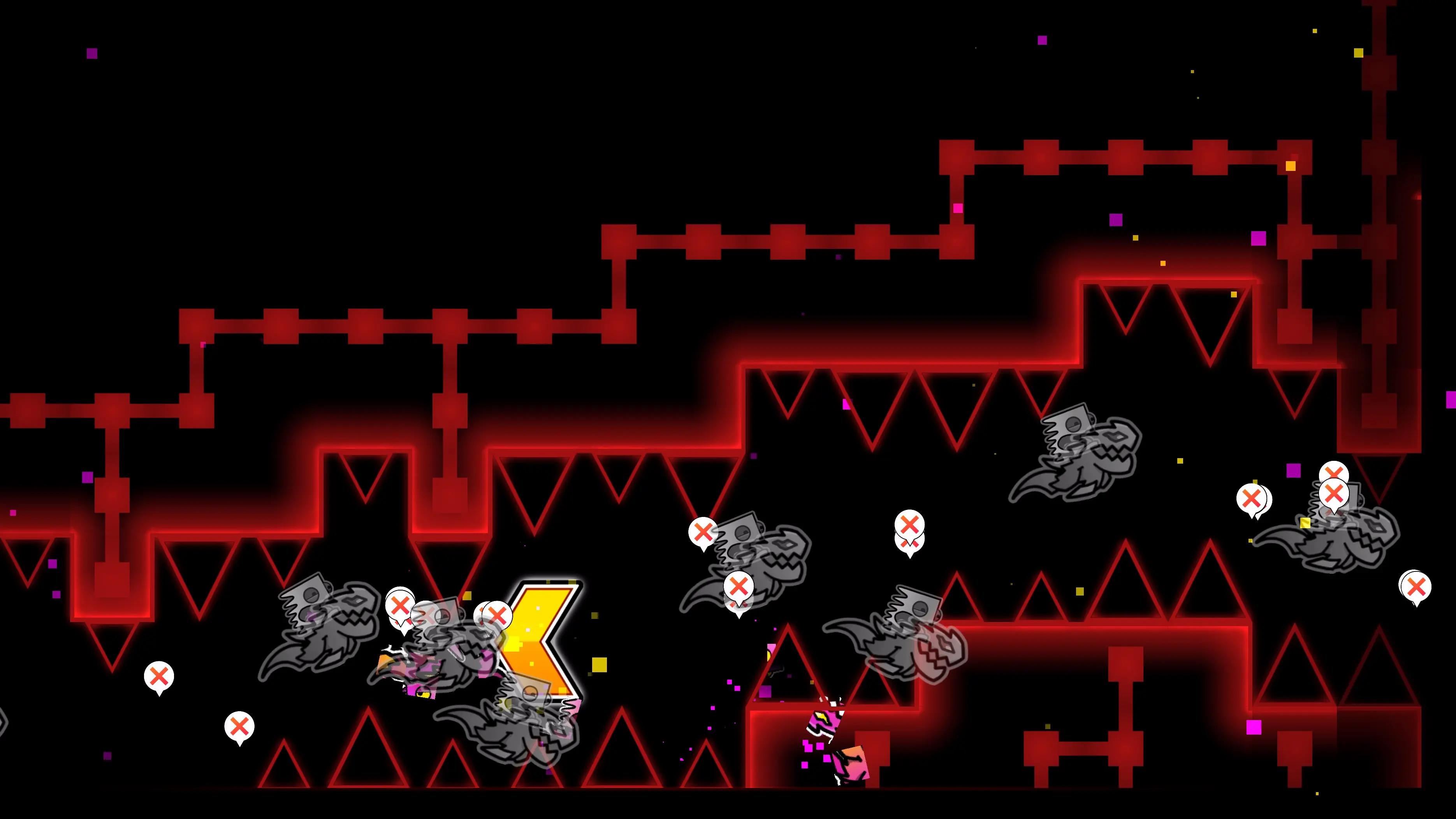 The start of bloodbath containing a mix of regular and ghost markers
